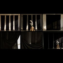 B) Black background, set of 4