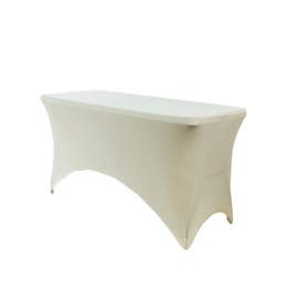 Ivory Spandex Table Cover