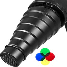Conical Studio Snoot Kit with Honeycomb Grid