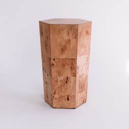 Light Brown Wood Side Table