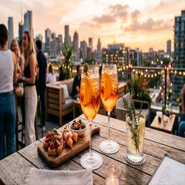 Accès au toit & Expérience cocktail au coucher du soleil - (Nourriture et boissons)