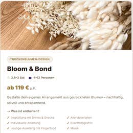 Werkstatt Trockenblumen-Design