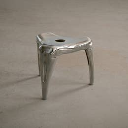 Wisdom Tooth Stool in Chrome by Yasu Sasamoto for Doulton