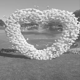 Floral heart arch