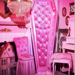 Pink Tufted Coffin