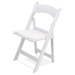 Padded White Folding Chair Rental