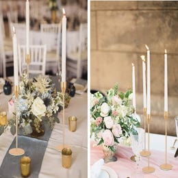 Gold Tapper Candlesticks 