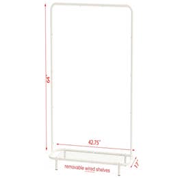 White Clothing Rack for Showroom Display