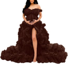 Brown Maternity Dress