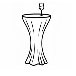 Cocktail Table w/ Black Linen