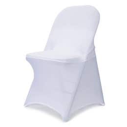 Foldable chair with white cover
