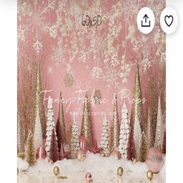 Poly Paper Pink Christmas Backdrop