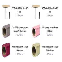 24" Cocktail Table, 30 or 42" high