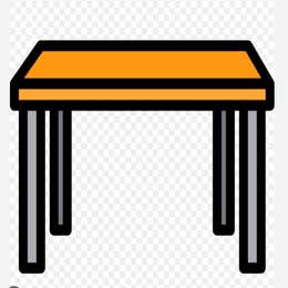 Conference style tables for guests.