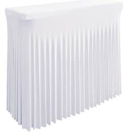 White Spandex Ruffled Table Cloths 