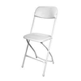 White Plastic Folding Chair