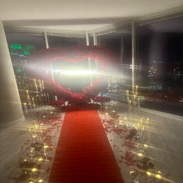 8ft heart arch proposal setup (red, pink, or white)