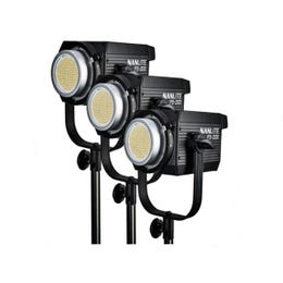 x3 Nanlite FS 200W LED spotlights