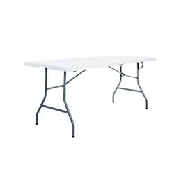 6' White Folding Table