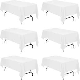 White Tablecloths - 6ft Rectangular 