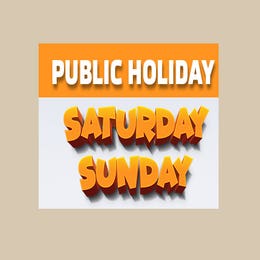 Weekend / Holiday booking fee