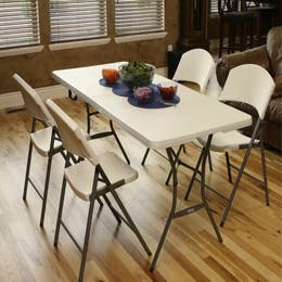 6 ft. Fold-in-Half Table: Almond