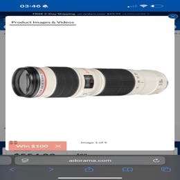 Canon EF 75-200mm f/4L Autofocus Telephoto Lens