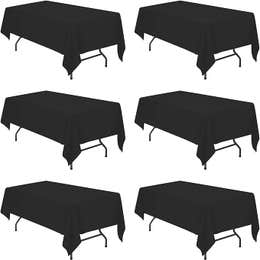Black Tablecloths - 6ft Rectangular 