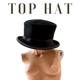 Black Felt Top Hat