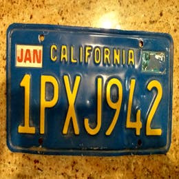 Older CA License Plate