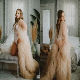 Puffy Dresses: White (L), Pink (L), Brown (2XL)