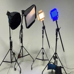 Lighting (4x lights, 2 GVM PL150R's, 2 GVM Panels)