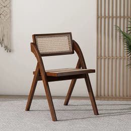 Contemporary Home Armless Solid Wood King Louis Back Dining Chair