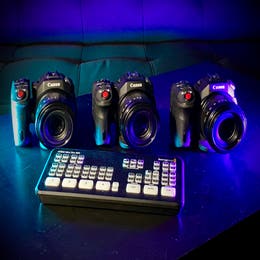 3 Camera Video + Live Switch (3 cameras, switcher, 1 technician)