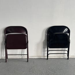 9 brown Metal Chairs | 10 black metal chairs