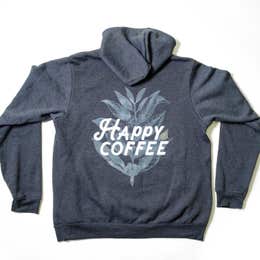 Happy Coffee Zip-Up Hoodie