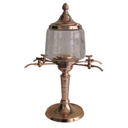 Copper Absinthe Fountain with Spoons and Glasses (for FOUR)