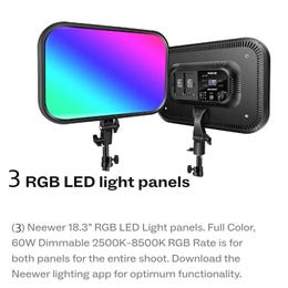 18.3" RGB LED Video Light Panels (3)