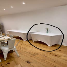 4 Ft Foldout Table with Tablecloth