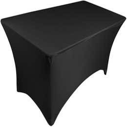 Black Fitted 6ft Table Linen