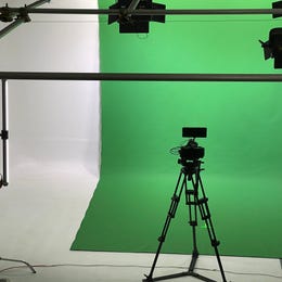 Roll down vinyl green screen