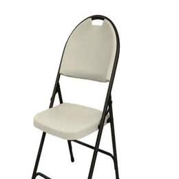 Plastic Seat Folding Chair in Earth Tan