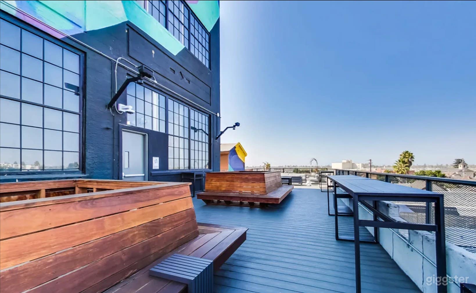 Beautiful Industrial Rooftop Lounge Photo 2