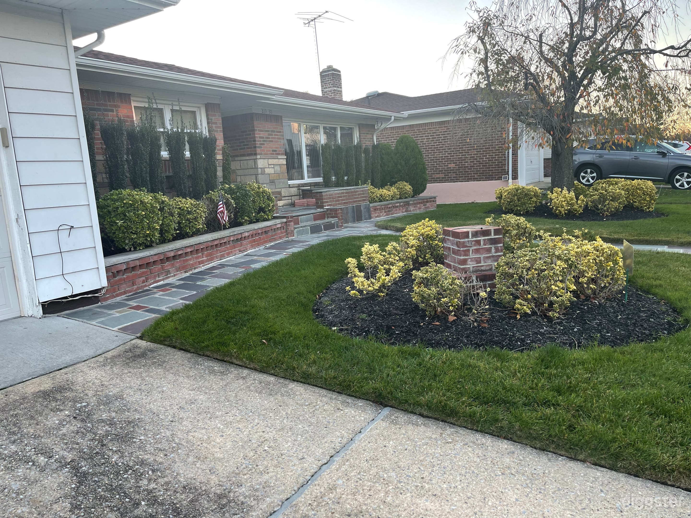 Taken from the driveway