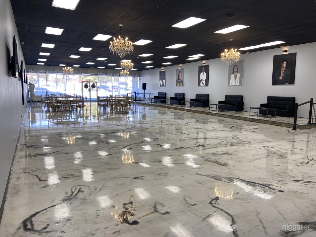 Huge open floor plan 