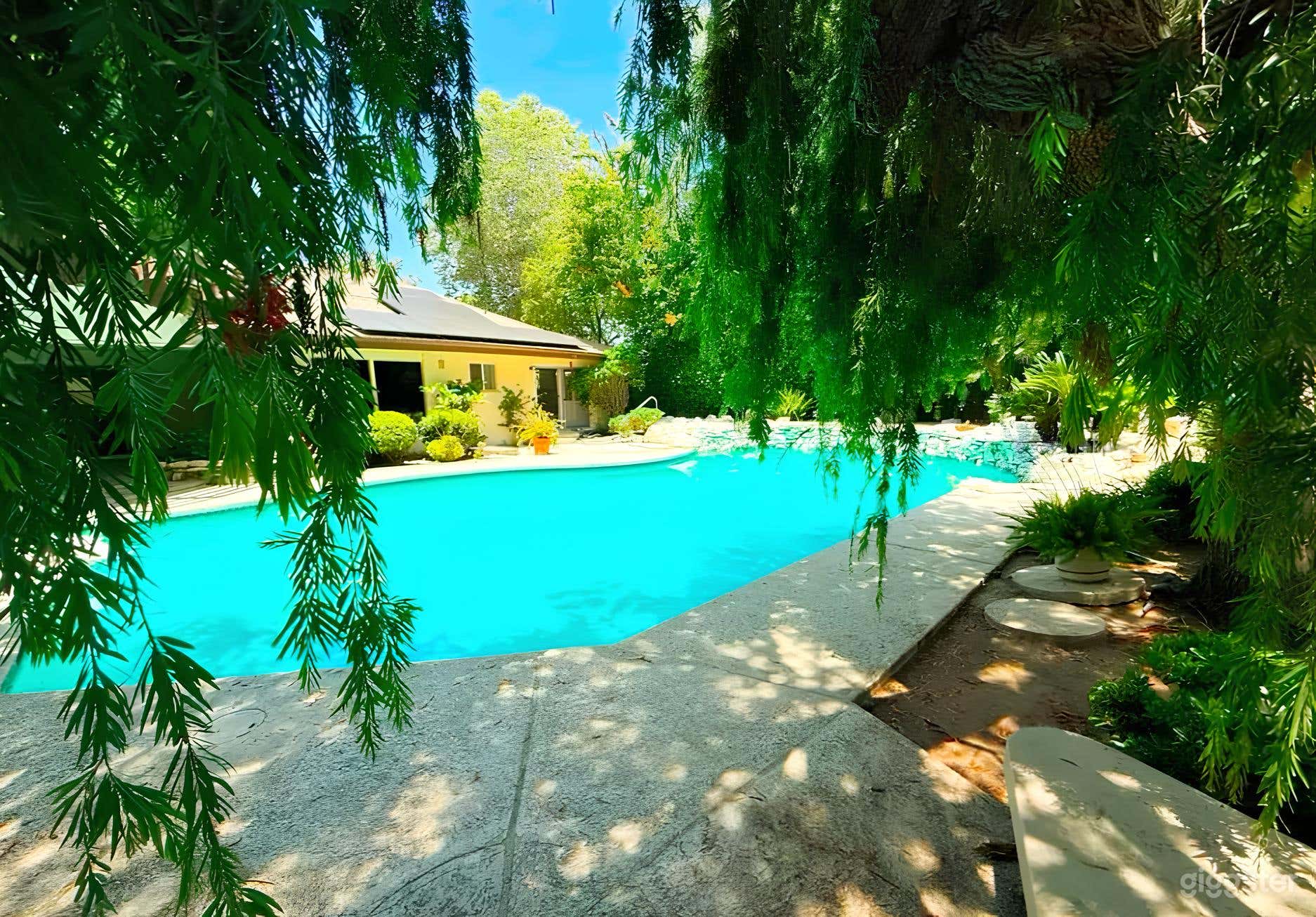Resort-Style Pool + Hot Tub Grotto Photo 1