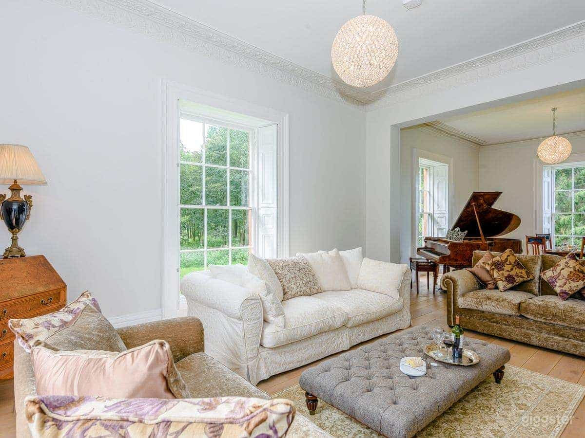 drawing room with grand piano