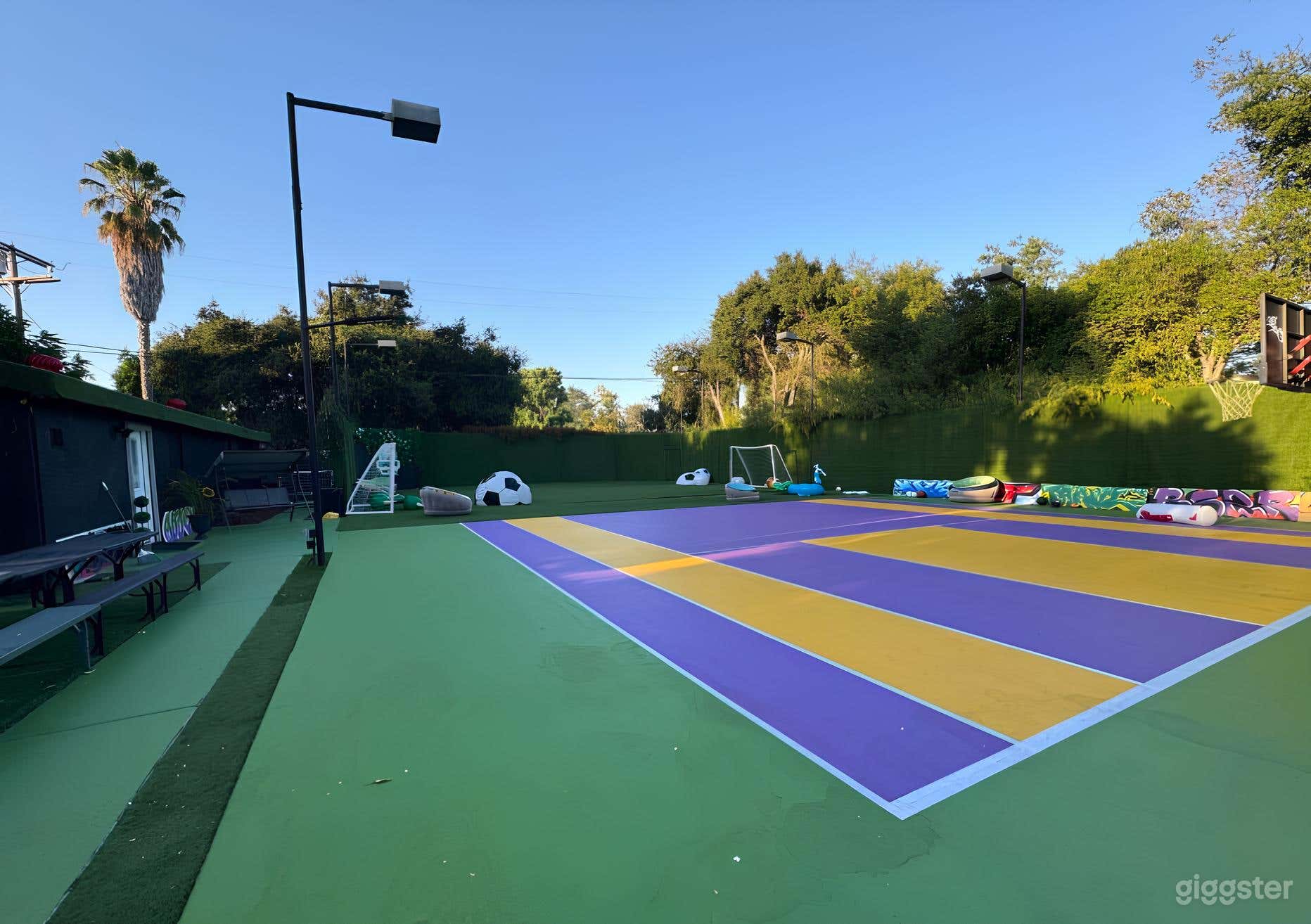 Custom Half Basketball Court for Filming Photo 4