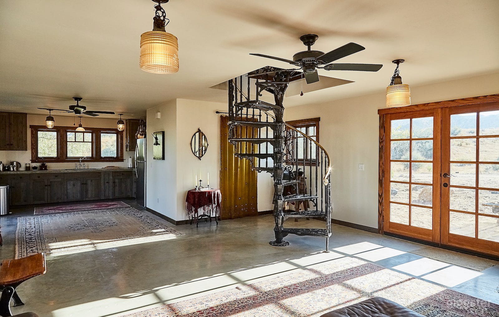 French Doors leading out to our 5 acres of land