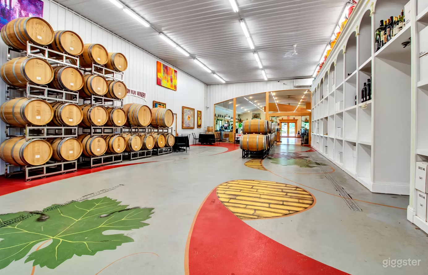Barrel Room with Wall Set of Glass Doors Photo 1